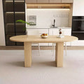 GDFStudio Tiriel Farmhouse Double Pedestal Oval Dining Table