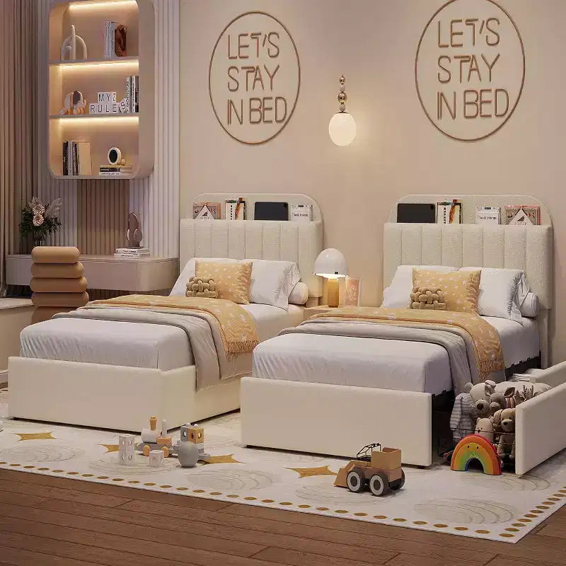 Cadre de lit double/grand lit avec tiroirs de rangement