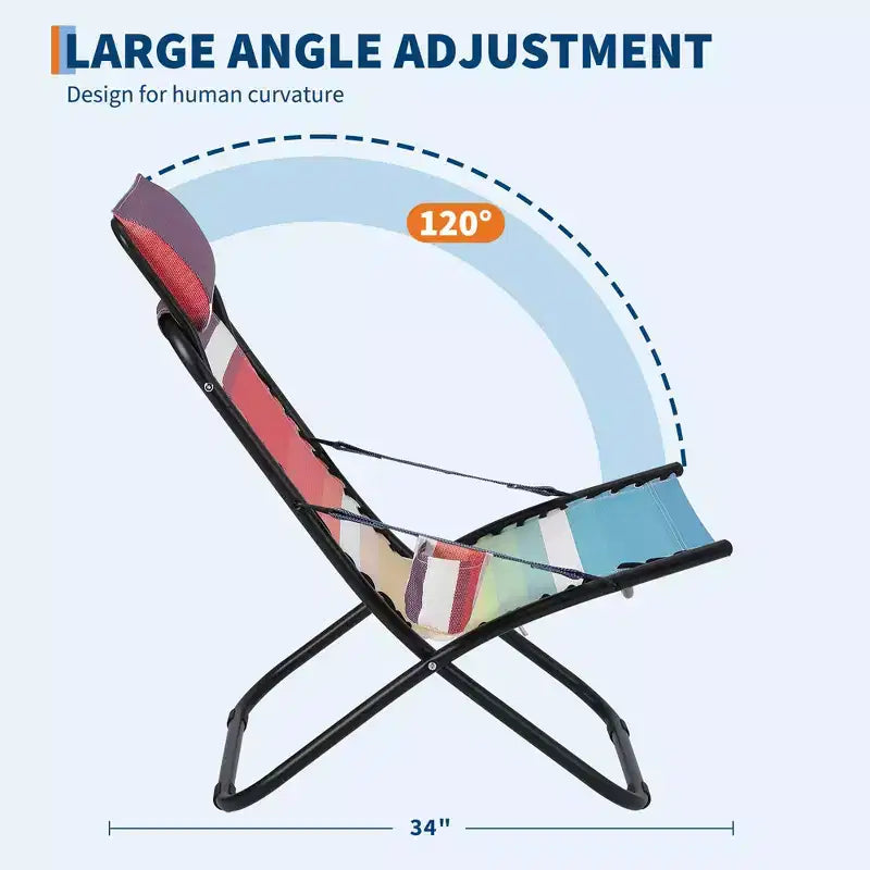 Chaise de plage portable pour adultes ; chaise de camping extérieure