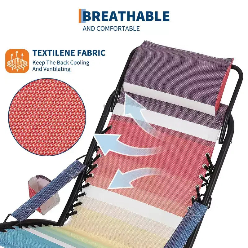 Chaise de plage portable pour adultes ; chaise de camping extérieure