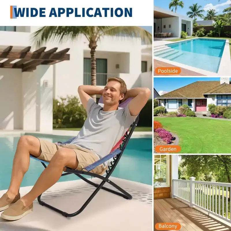Chaise de plage portable pour adultes ; chaise de camping extérieure