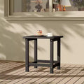 Square HDPE Outdoor Side Table Durable Adirondack Patio End Table for Beach/Porch; Weather-Resistant & Easy to Assemble