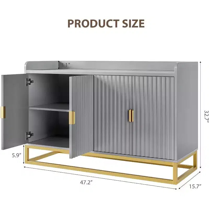 Armoire latérale encastrée avec espace de rangement