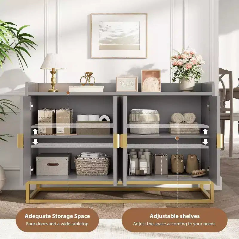 Armoire latérale encastrée avec espace de rangement