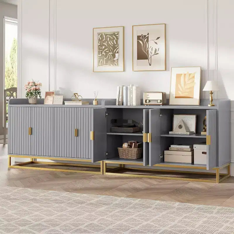 Armoire latérale encastrée avec espace de rangement