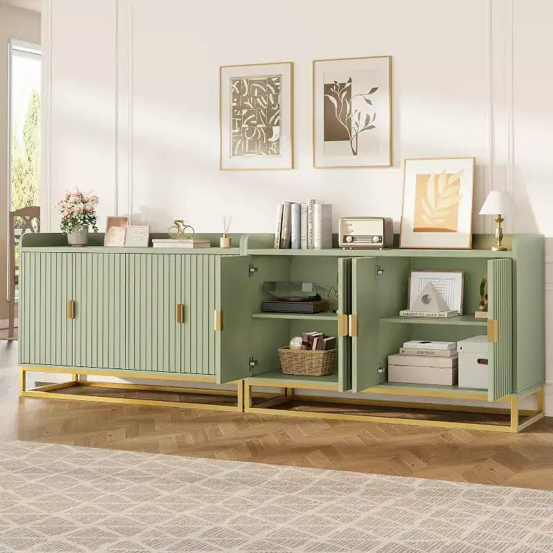 Armoire latérale encastrée avec espace de rangement