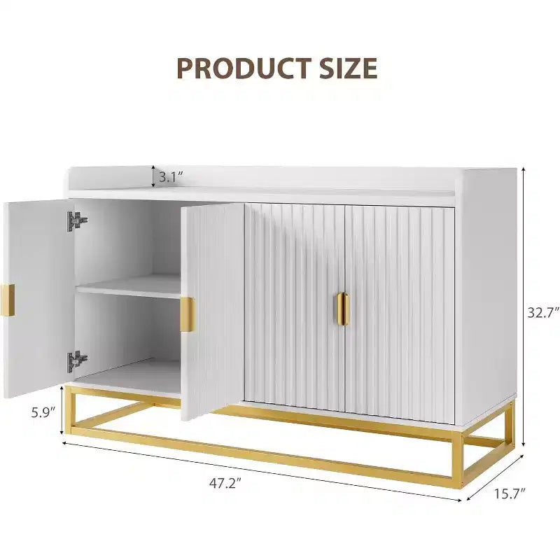 Armoire latérale encastrée avec espace de rangement