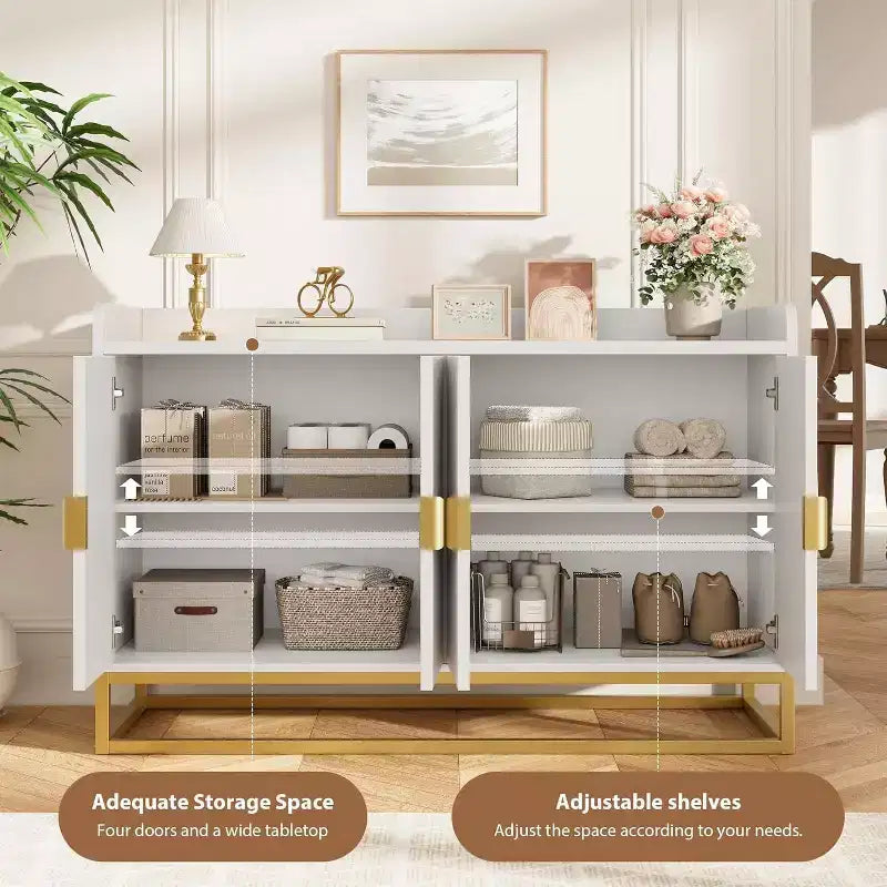 Armoire latérale encastrée avec espace de rangement