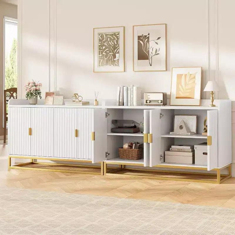 Armoire latérale encastrée avec espace de rangement