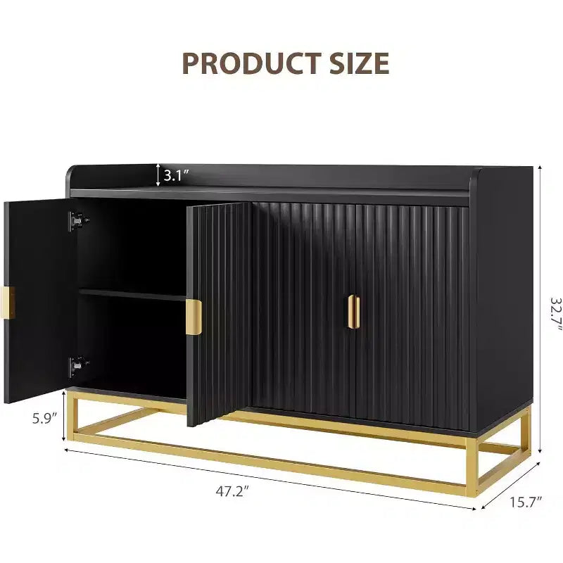 Armoire latérale encastrée avec espace de rangement