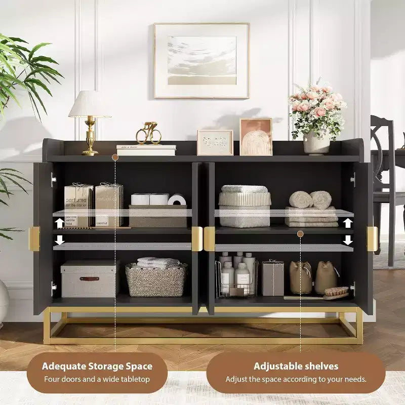 Armoire latérale encastrée avec espace de rangement
