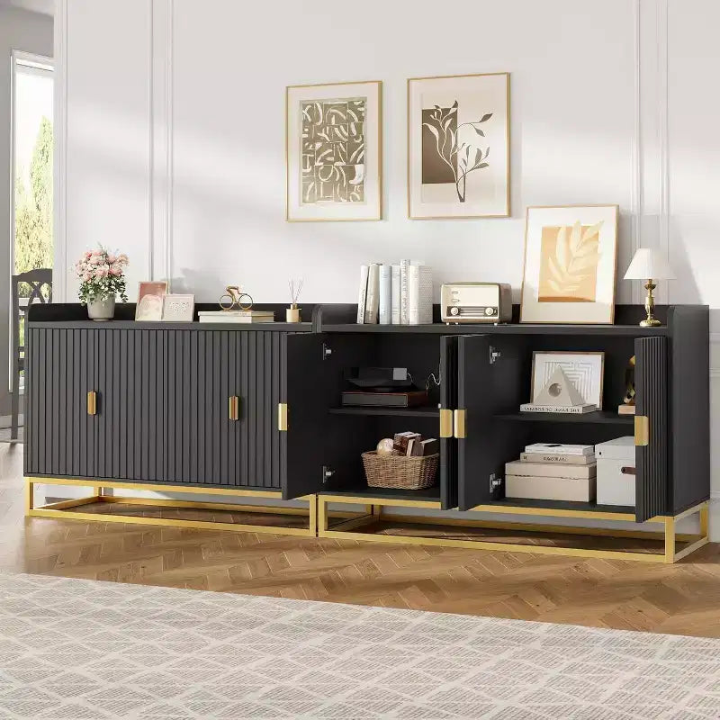 Armoire latérale encastrée avec espace de rangement