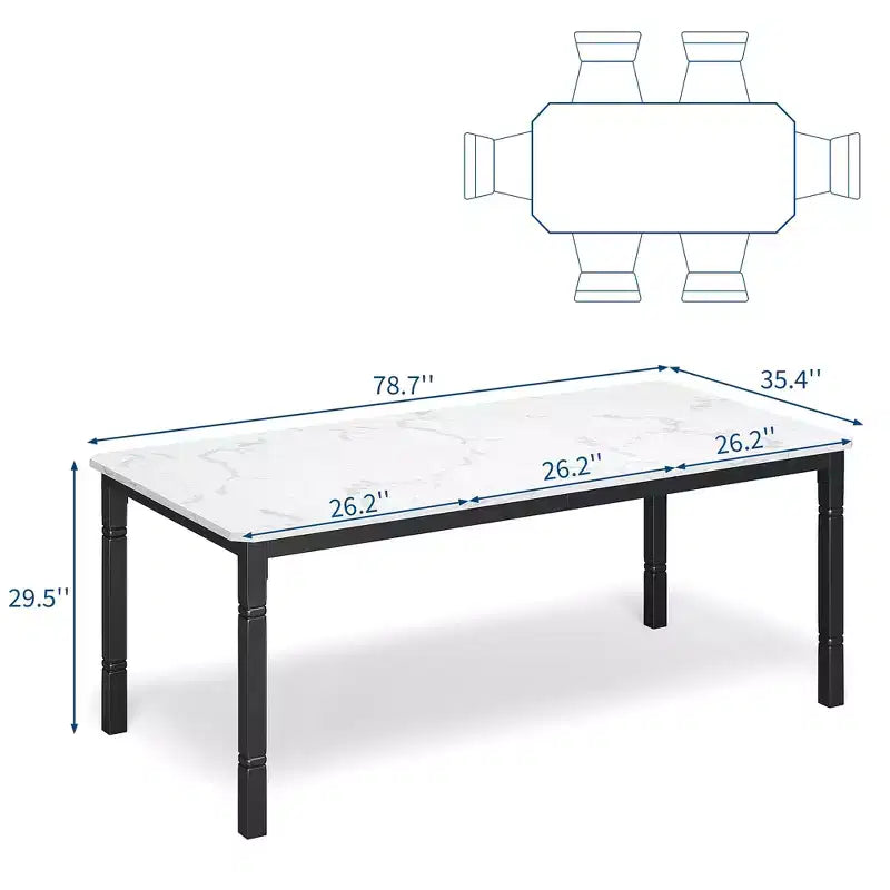 Table de salle à manger rectangulaire en bois, style ferme moderne