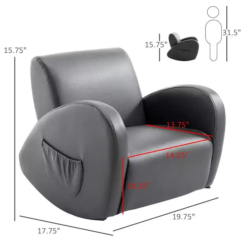 Fauteuil à bascule pour enfant avec poches latérales