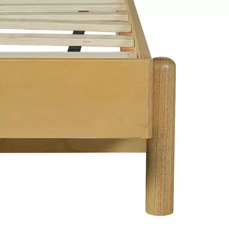 Lit double Queen/King ; Lit plateforme en bois avec tête de lit