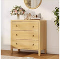 Natural 3 Drawer Dresser; Modern Closet Dressers Chest of Drawers; Wood Storage Dresser Chest of Drawers Clothes Organizer