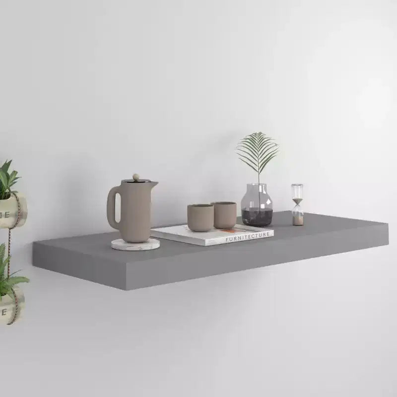 Wall Shelf Grey Honeycomb MDF; metal frame Medium Wall Shelf