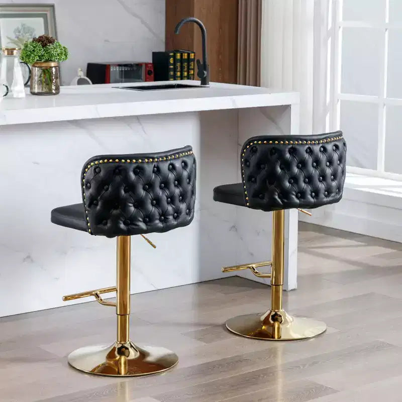 Tabourets de bar pivotants avec hauteur d'assise réglable