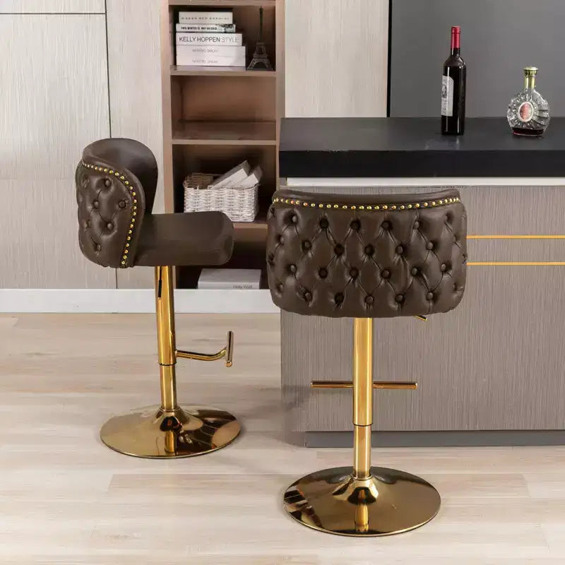 Tabourets de bar pivotants avec hauteur d'assise réglable