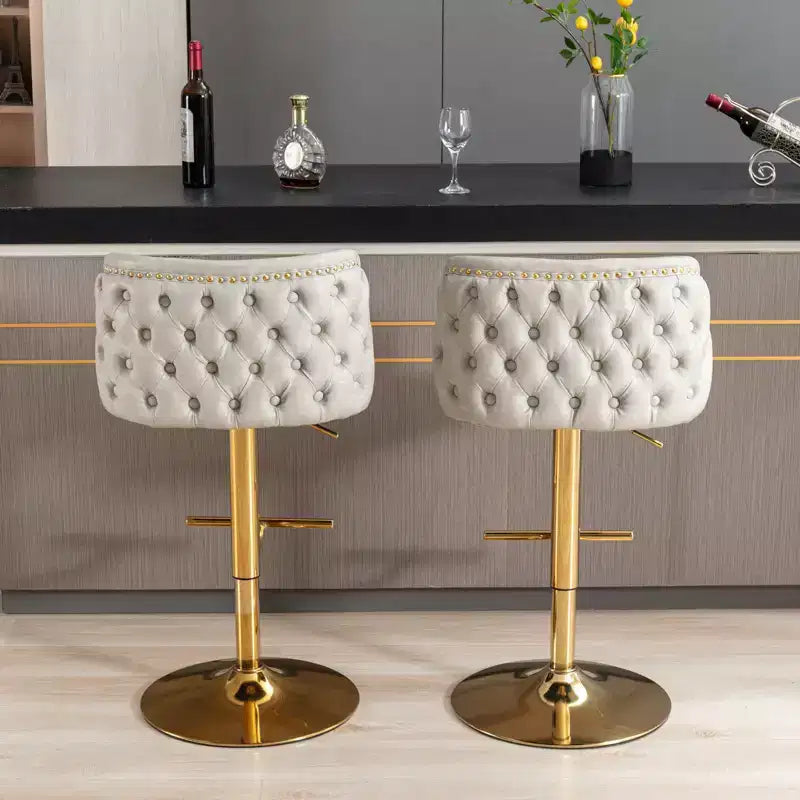 Tabourets de bar pivotants avec hauteur d'assise réglable
