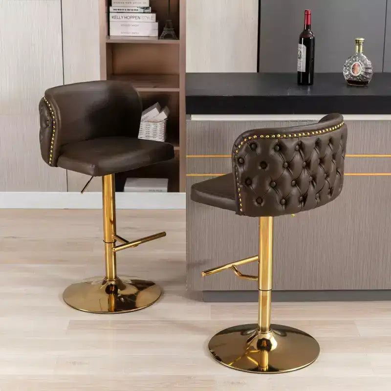 Tabourets de bar pivotants avec hauteur d'assise réglable