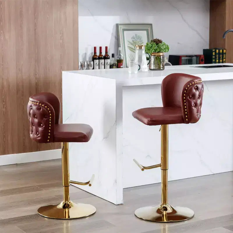 Tabourets de bar pivotants avec hauteur d'assise réglable