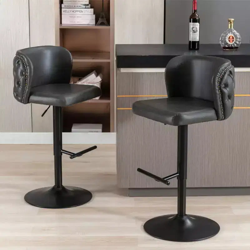 Tabourets de bar pivotants avec hauteur d'assise réglable