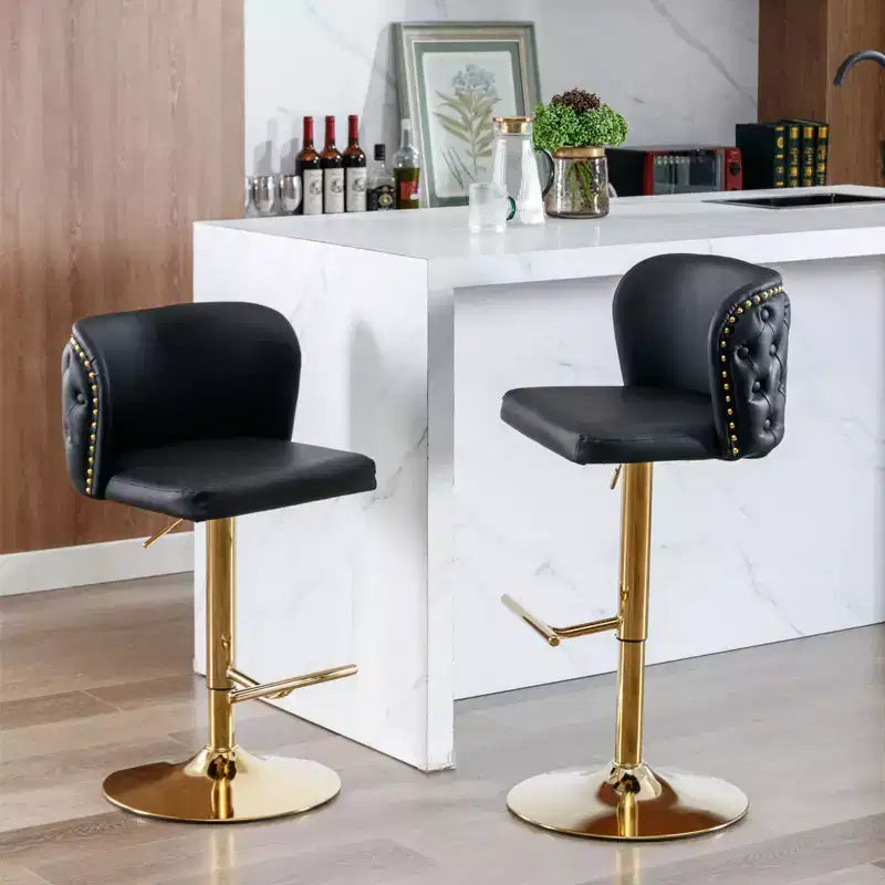 Tabourets de bar pivotants avec hauteur d'assise réglable
