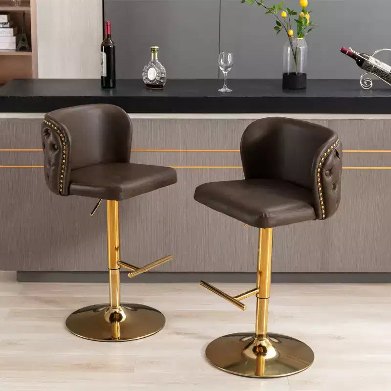 Tabourets de bar pivotants avec hauteur d'assise réglable