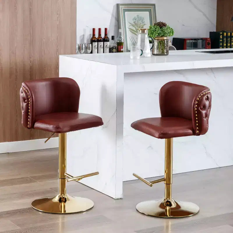 Tabourets de bar pivotants avec hauteur d'assise réglable