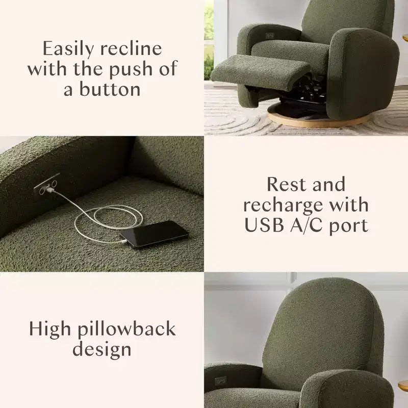 Fauteuil inclinable électronique et fauteuil inclinable/pivotant avec port USB