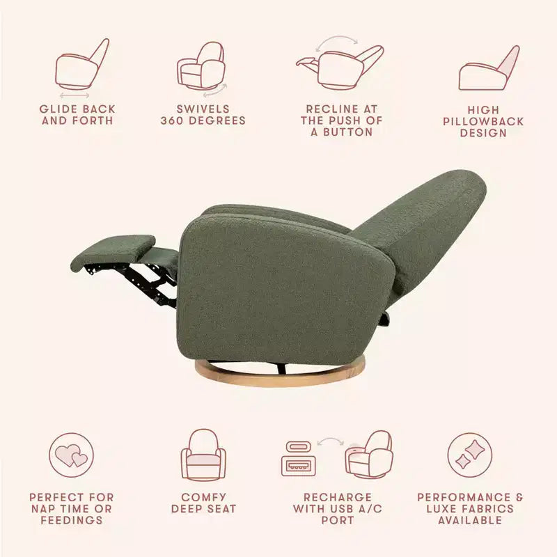Fauteuil inclinable électronique et fauteuil inclinable/pivotant avec port USB