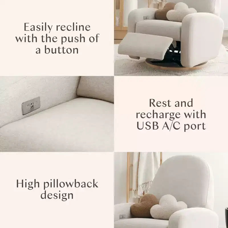 Fauteuil inclinable électronique et fauteuil inclinable/pivotant avec port USB