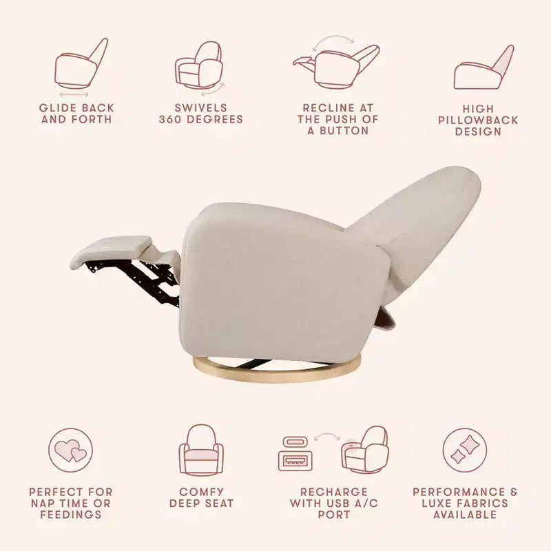 Fauteuil inclinable électronique et fauteuil inclinable/pivotant avec port USB