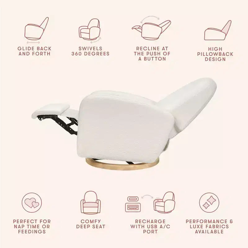 Fauteuil inclinable électronique et fauteuil inclinable/pivotant avec port USB