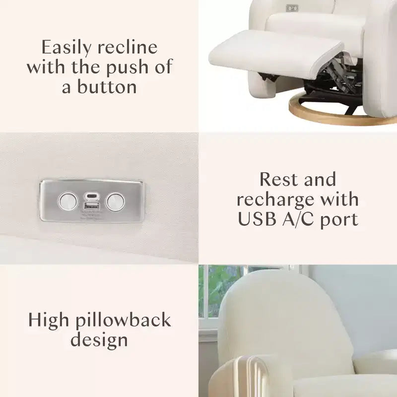 Fauteuil inclinable électronique et fauteuil inclinable/pivotant avec port USB