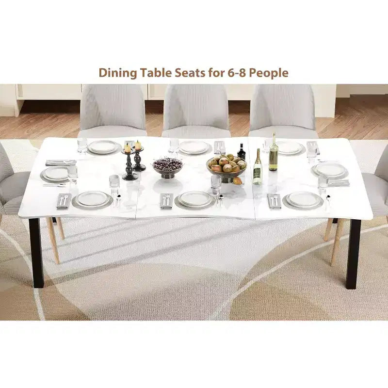 Table à manger avec bord irrégulier ondulé