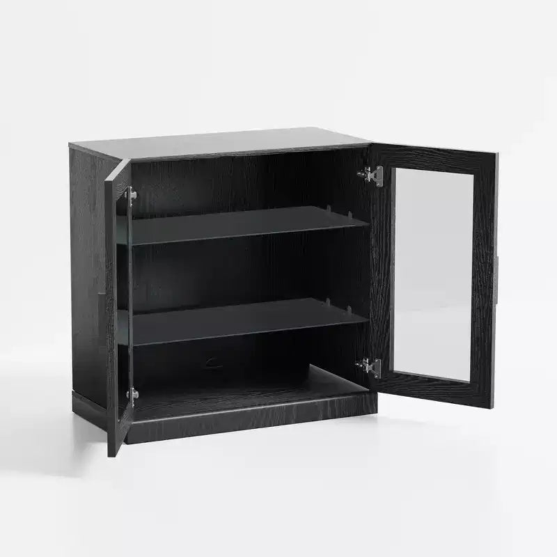 Buffet et armoire empilables en bois massif avec étagères réglables