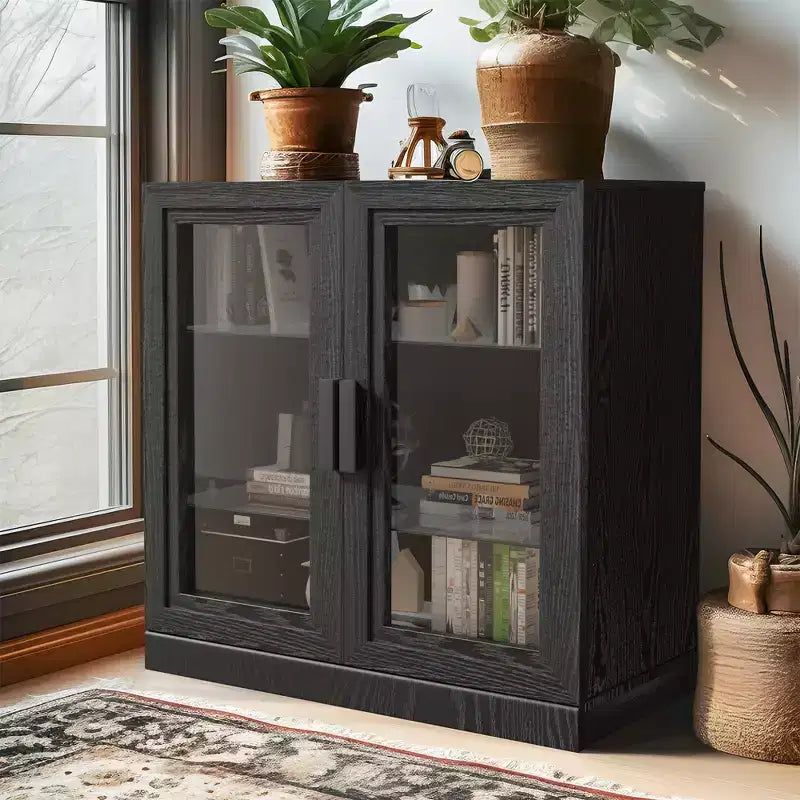 Buffet et armoire empilables en bois massif avec étagères réglables