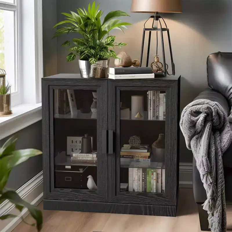 Buffet et armoire empilables en bois massif avec étagères réglables