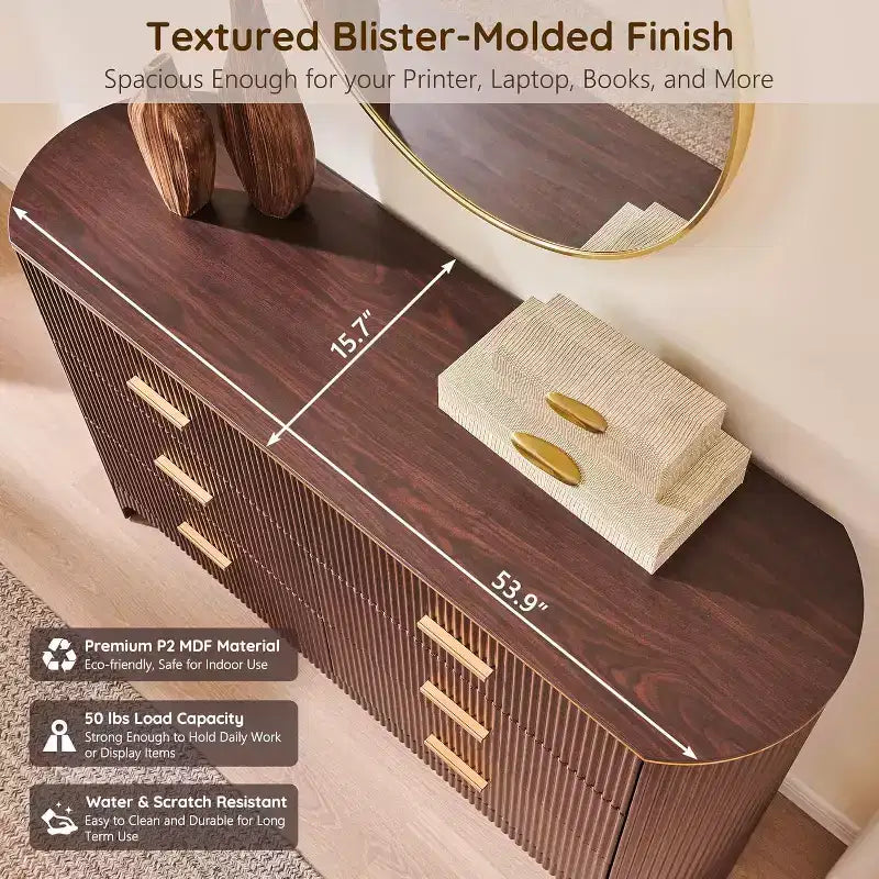 Armoire à six tiroirs pour la chambre à coucher ; meuble de rangement en bois pour le salon