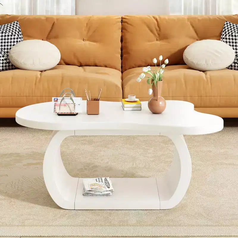 Table basse en bois en forme de nuage