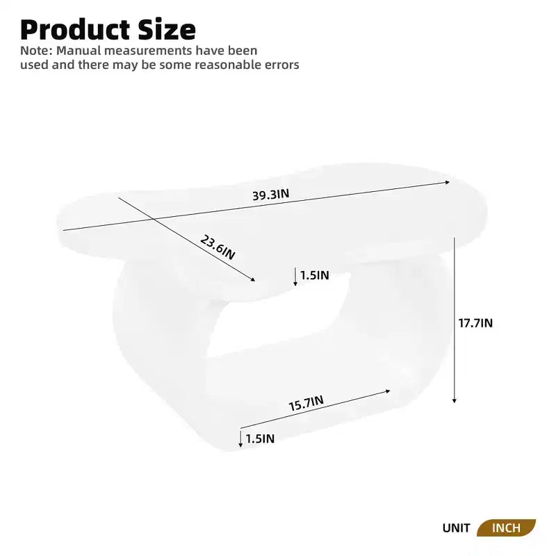 Table basse en bois en forme de nuage