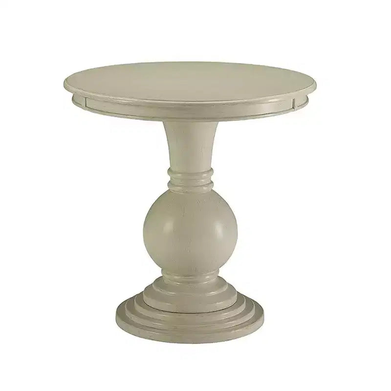 Table d'appoint avec base ; blanc antique