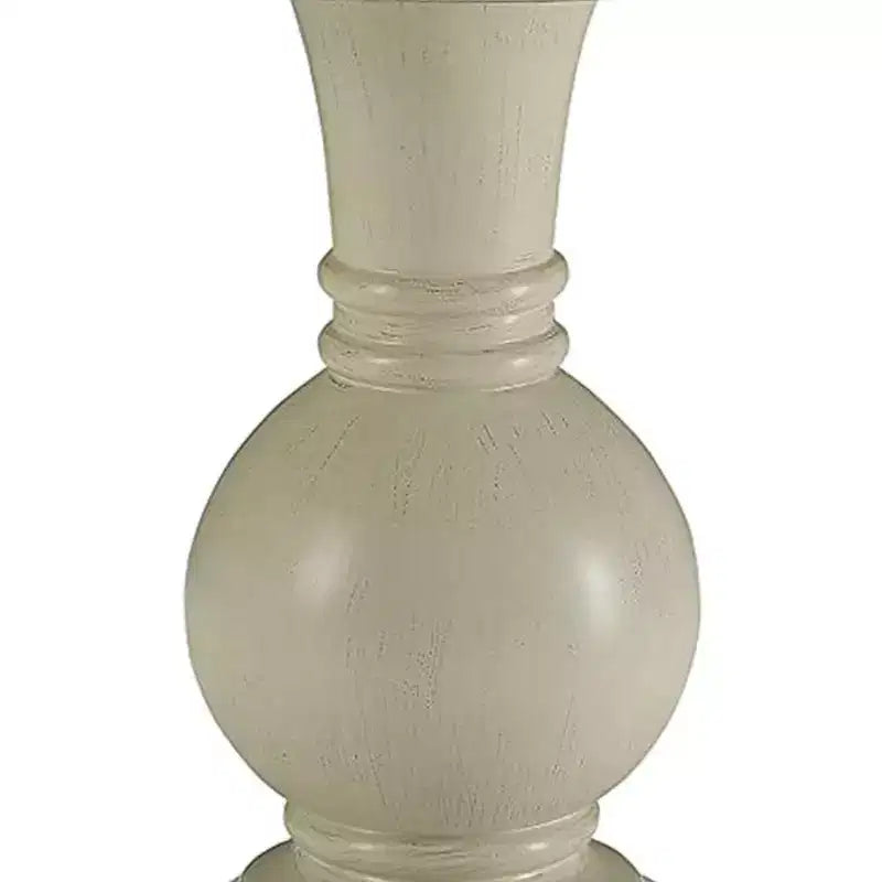 Table d'appoint avec base ; blanc antique