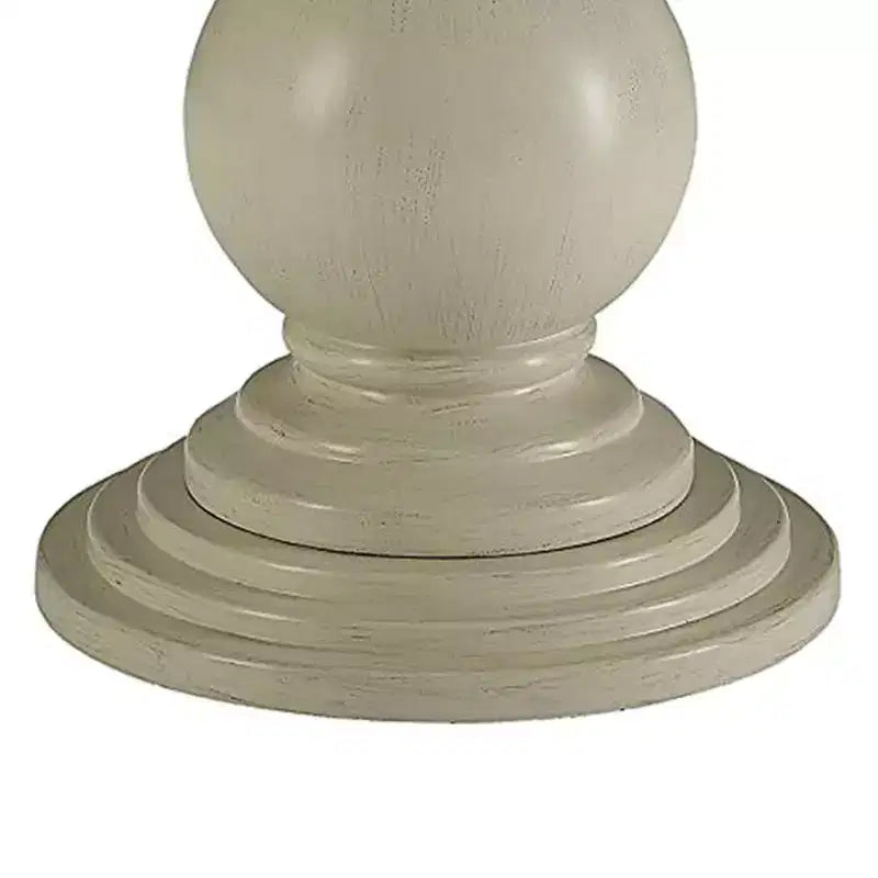 Table d'appoint avec base ; blanc antique