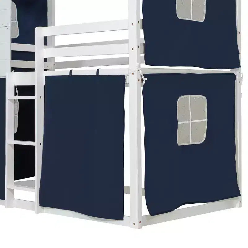 Lit superposé avec tente ; cabane pour enfants amusante