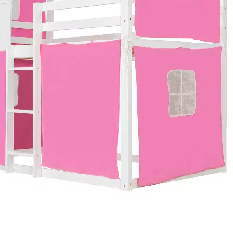 Lit superposé avec tente ; cabane pour enfants amusante