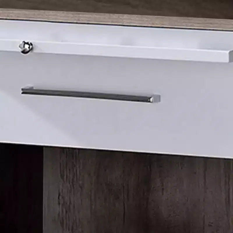 Table d'appoint avec espace de rangement ouvert et plateau coulissant