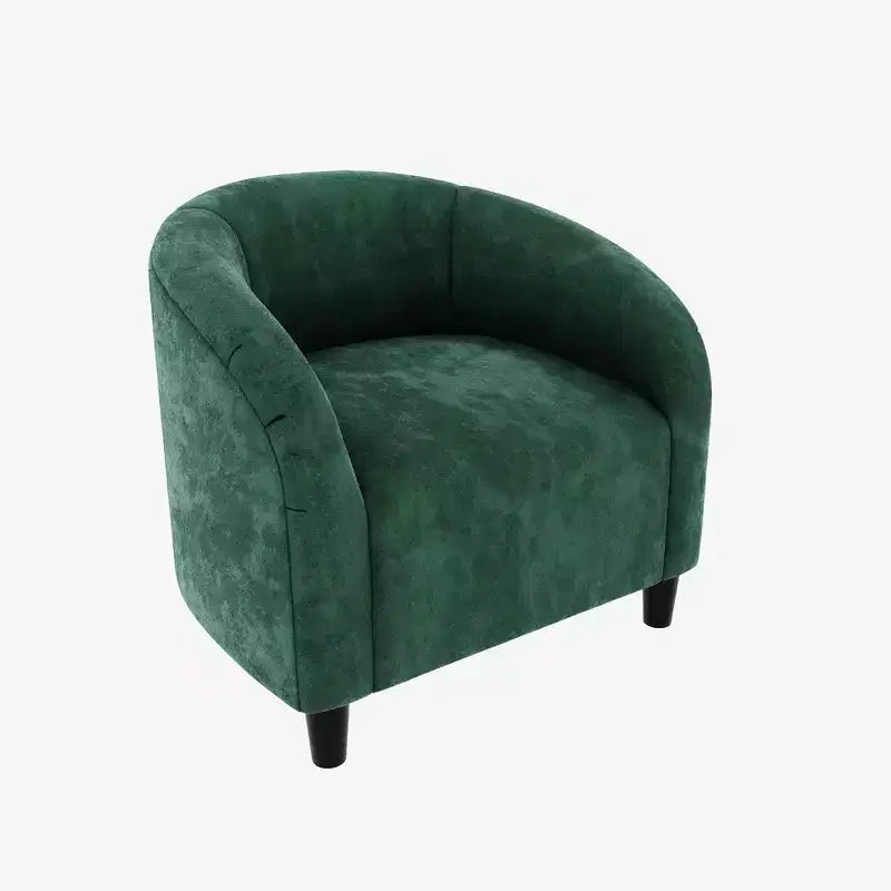 Fauteuil en velours, fauteuil club confortable avec accoudoirs rembourrés